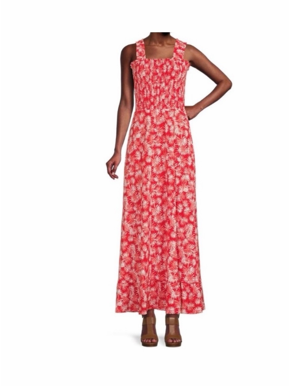 Michael Kors coral floral maxi dress